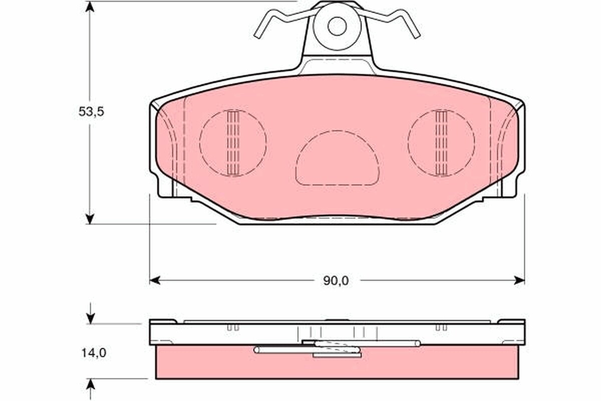 GDB1377 TRW Brake Pad Set, disc brake for VOLVO