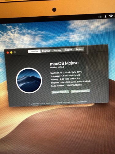 Apple Macbook Air A1466 13inch Laptop - Silver for sale Apple Macbook Air A1466 13inch Laptop - Silver for sale