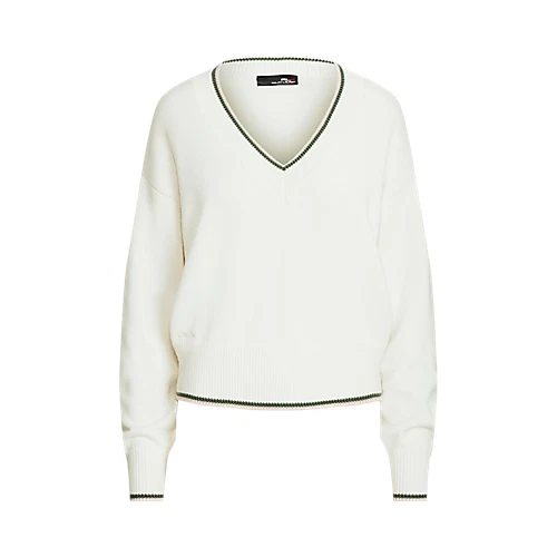 $248 RLX Ralph Lauren Women's SZ XXS Wool-Blend Performance v-neck Sweater White - Picture 4 of 4