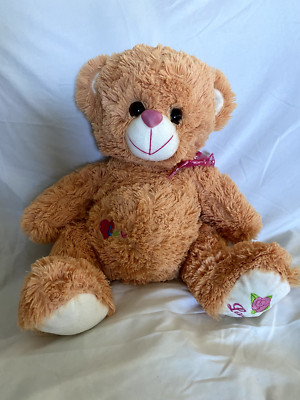 Deef Polska Brown Plush Bear Love Bow