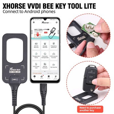 Xhorse VVDI BEE Key Tool Lite Frequency Detection Remote Control Generation Used