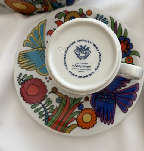 (2) Villeroy & Boch Acapulco Kaffeetassen & Untertassen Set - Made in Luxembourg - Bild 7 von 9