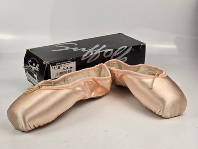 Suffolk Stellar Pink Satin Pointe Ballet Shoes US Size 5.5