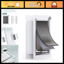Pet Door for Wall - 3-Flap Double Flap Dog  Cat Door, Steel Frame, Durable, Up