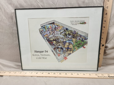 #ad Pacific Pearl Harbor Aviation Hangar 54 Museum Print Framed WW2 Korea Vietnam $45.00
