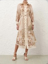 Zimmermann MEMENTO BUTTONED MIDI DRESS - CURRENT SEASON RRP$ 1600