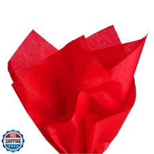 PMLAND 100 Sheets Red Tissue Paper Bulk, 20x15 Inches Wrapping Tissue Paper f