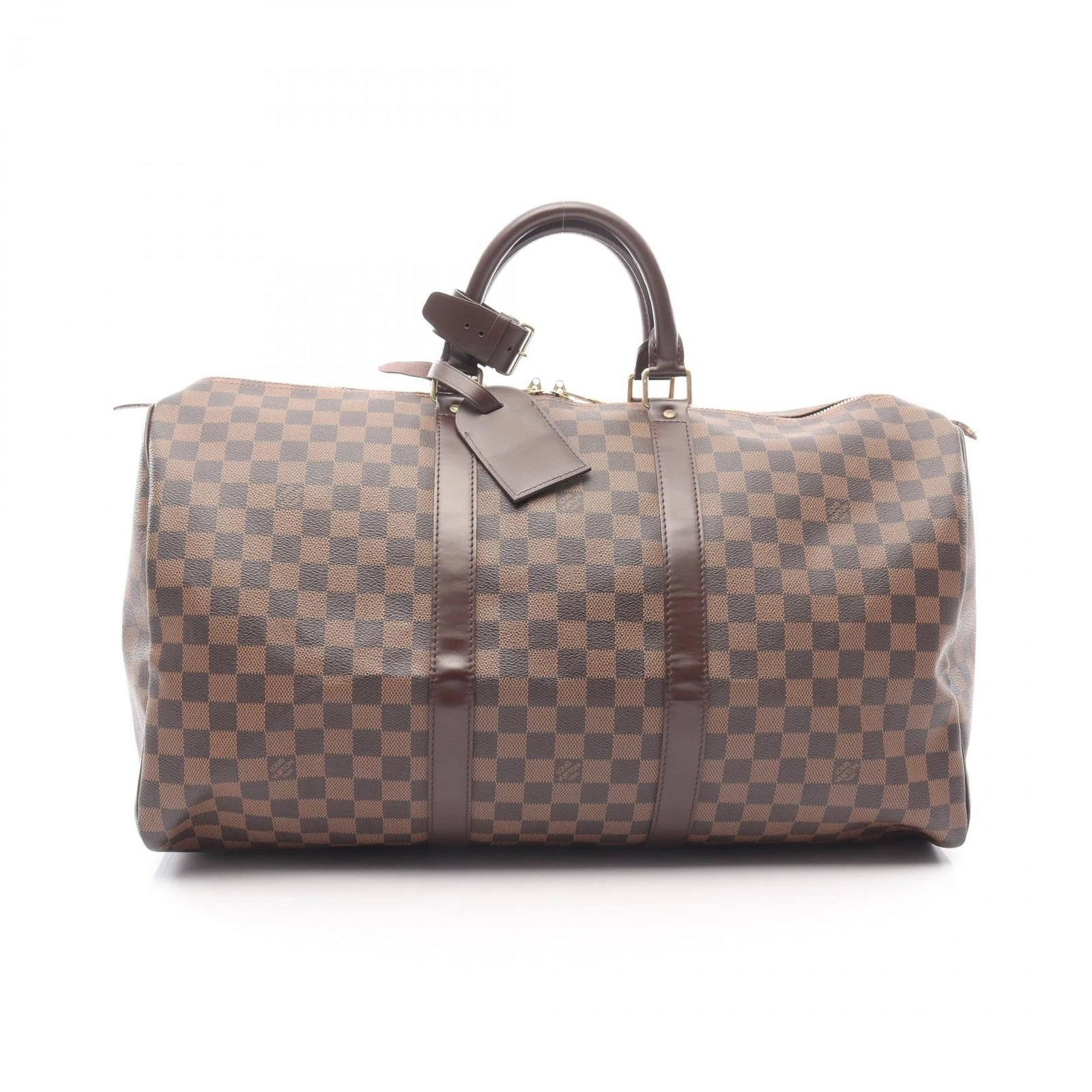 LOUIS VUITTON（LV） Borsa a mano Louis Vuitton Keepall 50 N41427 Damier tela marrone Ebene usata unisex LV