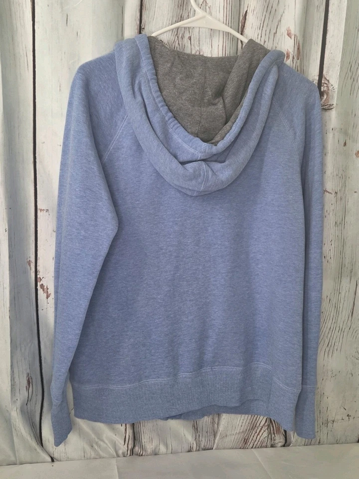 Tommy Hilfiger Womens Hoodie sz L Blue  Full zip Sweater w/Embroidered Logo cozy - Image 3 of 4