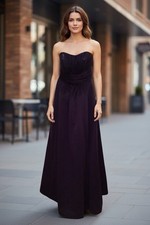 David s Bridal Purple Strapless Gown/Dress/Prom Ruched Waist Sz 4