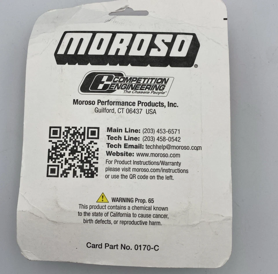 Placa de bloqueo de bomba de combustible Moroso 65395; negra, bloque pequeño Chevy, Hot Rod, Race Foto 3 de 3