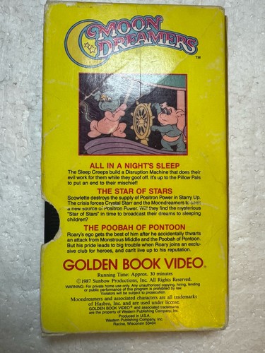 Moon Dreamers VHS Tape 1987 A Golden Book Video - All In Nights Sleep - Picture 7 of 15