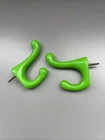 VINTAGE MCM LIME GREEN PLASTIC HOOKS