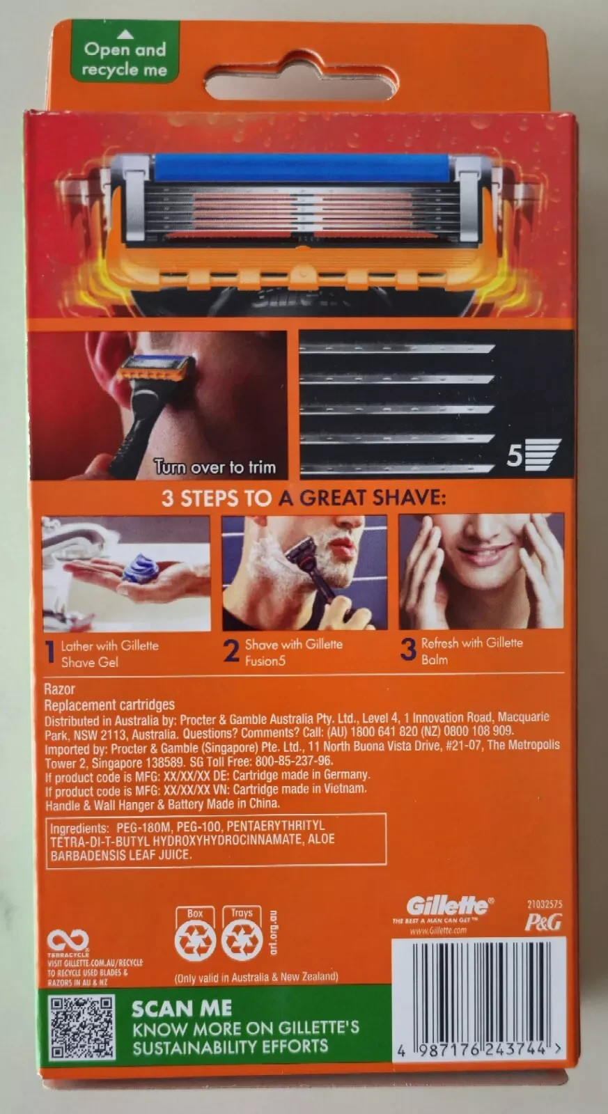 Why-Pay-More? | GILLETTE | Fusion Power 4 Pack  w/ Handle | Shop & Compare!