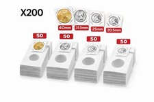 Lot de 200 étuis en carton pour pièces de monnaie