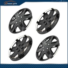 4 X 15 Wheel Covers Wheel Skins Full Hub Caps Black Fit For R15 Tire Rim