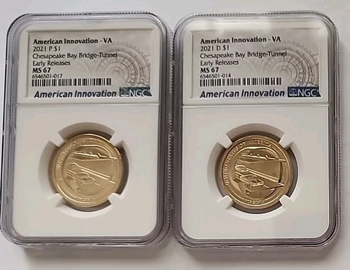 2021 P/D Innovation-VA $1 Chesapeake Bay Bridge-Tunnel NGC MS 67 Early Release