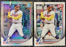RONALD ACUNA JR 2025 Bowman Chrome MOJO REFRACTOR #21 & Free Base BRAVES