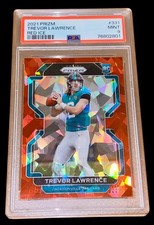 Trevor Lawrence 2021 Prizm Red Ice #331 Rookie Card PSA 9. rookie card picture