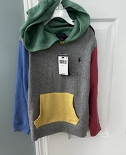 Polo Ralph Lauren Colorblock Hoodie Kids  Size 7 Multicolor