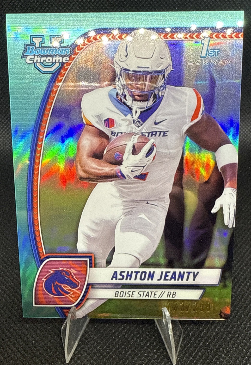 2024 Bowman U Chrome Aqua Refractor 172/299 Ashton Jeanty #17 Raiders