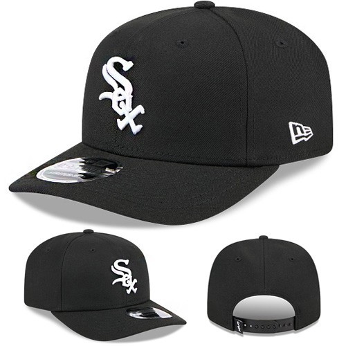 New Era Chicago White Sox 970 Snapback Hat Stretch Snap Black