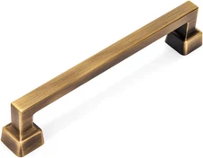 10 Pack 1481-160BAB Brushed Antique Brass Contemporary Cabinet Hardware Handle P