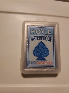 Brand New Sealed Hoyle Waterproof Playing Cards, Clear, 1 Deck