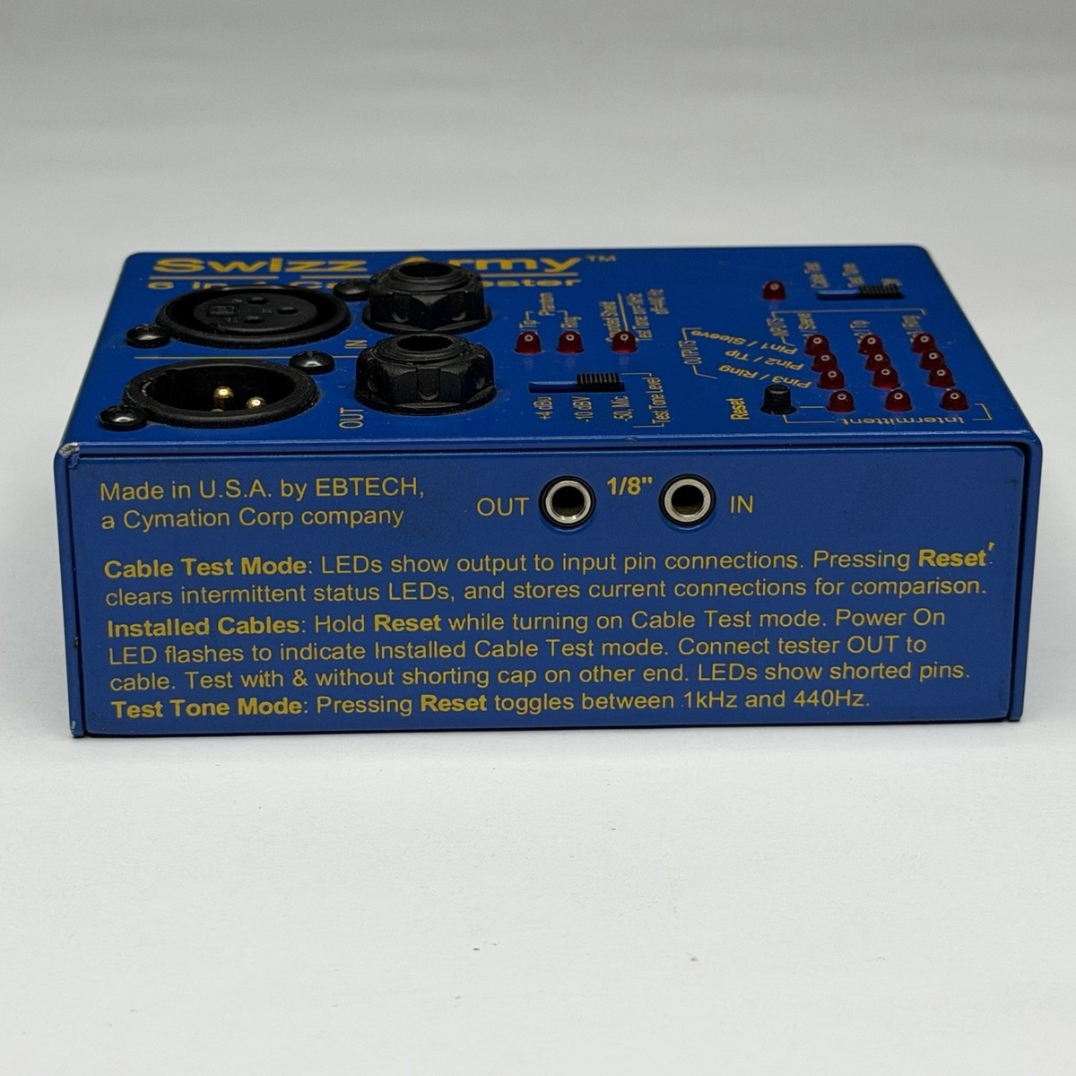 Swizz Army 6-In-1 Cable Tester Ebtech by Morley Audio/MIDI/RCA/TT