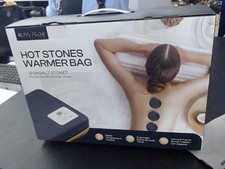 BlissFlow Hot Stones Massage Set with Portable Warmer, 12 Basalt Mas B06010878 