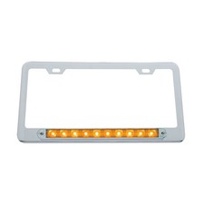 United Pacific License Plate Frame W10 Led 9 Light Bar - Amber Led - 1 Unit