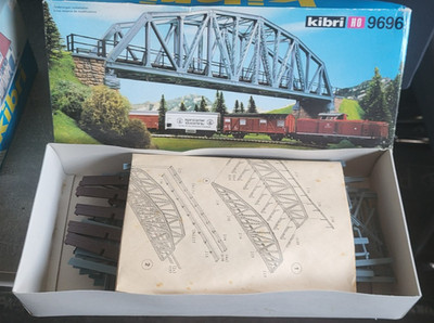 Kibri Bausatz 9696 Brücke, HO, ungebaut in alter OVP, siehe Foto