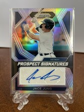 2024 Panini Prizm Jace Jung #PS-JJ Silver Prizm Prospect Signatures Auto Tigers