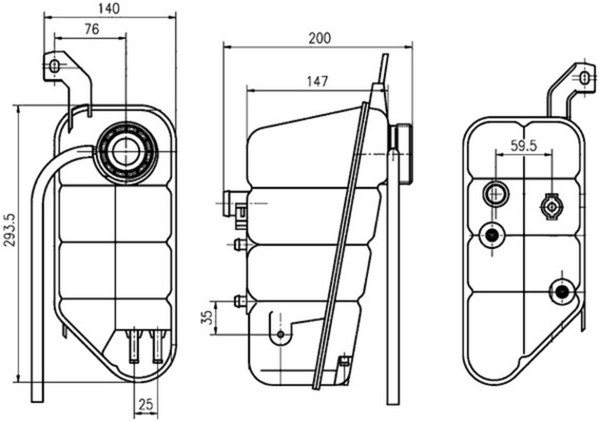 Mahle AusgleichsbehäLter KüHlmittel CRT 118 000S FüR Mercedes Kunststoff Klasse-image