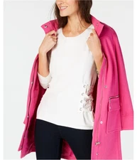 I.N.C Womens Lace Up Sides Pullover Sweater, whites, XL