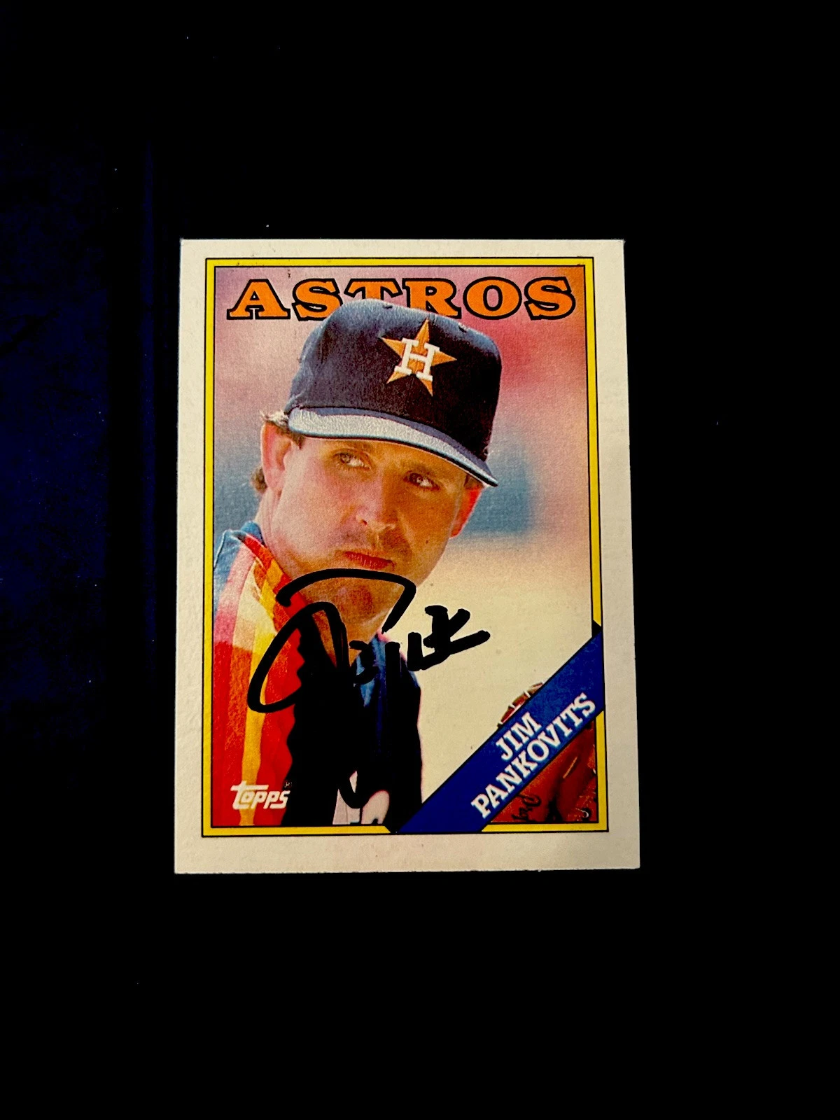 Jim Pankovits - Houston Astros 1988 Topps AUTOGRAPHED
