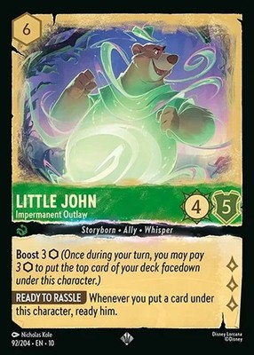 Disney Lorcana TCG Whispers in the Well Little John - Impermanent Outlaw 92/204