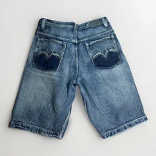 Y2K Flypaper Jorts Shorts Mens Size 31 Dark Blue Wash Denim Baggy 90s Skater