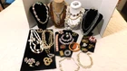 VINTAGE MIX LOT JEWELRY SOME SIGN CORO BAKELITE 45 PIECES FUR CLIPS RUSSIAN PINS