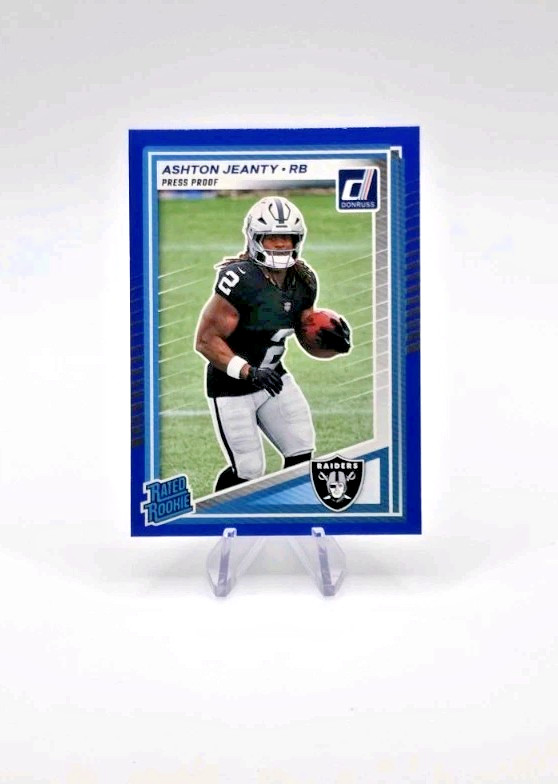 2025 Panini Donruss - Ashton Jeanty Rated Rookie Press Proof Blue (RC) #305