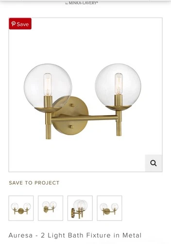 FAST SHIP! Minka-Lavery 2792-695 Auresa Vanity Light Vantage Fixture Soft Brass - Picture 1 of 4