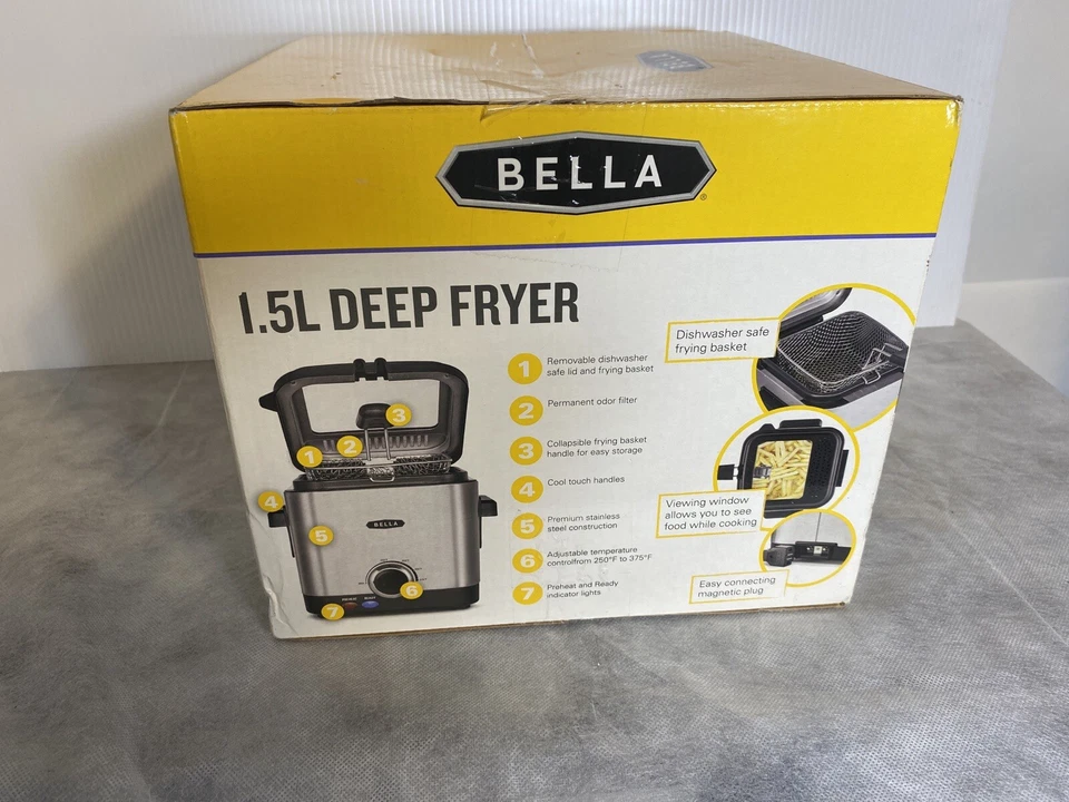 NUEVA EN CAJA... FREIDORA BELLA 1,5 L, 1100 VATIOS Foto 2 de 4