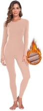 Women's Pink Thermal Underwear Set Ultra Heated Long Sleeves Fleece Leggings T01