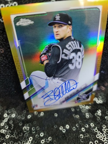 Ryan Castellani ⚾ 2021 Topps Chrome RC GOLD REFRACTOR AUTO /50 #RARC - Picture 2 of 4
