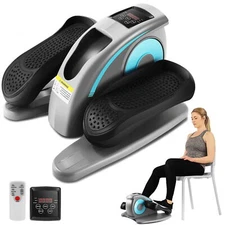 Under Desk Elliptical Machine Portable Ellipse Leg Exerciser While Sitting w/LCD