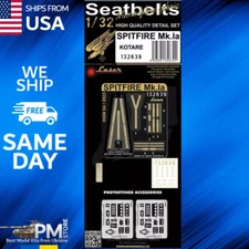HGW 132639 Seatbelts for Spitfire Mk Ia pre-cut laser for Kotare 1/32 scale