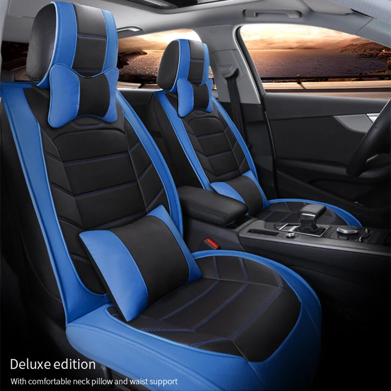 Juego completo de 5 asientos de cuero para RAM 1500 2500 3500 PU + reposacabezas Foto 3 de 4