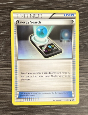 Energy Search 93/114 - Black & White - Uncommon - Pokemon Card TCG - LP/MP  | eBay