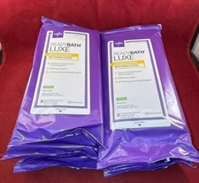 MEDLINE ReadyBath LUXE Total Body Cleansing Washcloths New (6) 8-wipe Packs READ