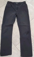 Wonder Nation Boys Black Denim Jeans Pants Size 16 Slim 26x28